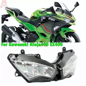 Фара для мотоцикла Kawasaki Ninja 400 EX 400 Ninja400 EX400, фара передней фары в сборе, фара с линзой, светодиодные прожекторы