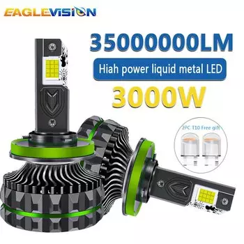 Фара EAGLEVISION для автомобиля, лампа для фар головного света, 6500K, лампа для CANBUS, проектор для фар головного света, 12 В, 24 В, HB3, HB4, 9012, H1, H4, H7, H11, H13