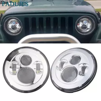 Фара головного света FADUIES Chrome, 40 Вт, 7 дюймов, для Jeep Wrangler 97-15, Hummer Defender, Lada 4x4 urban, нива, 7-дюймовая