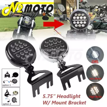 Фара мотоциклетная 5,75 дюйма в клубном стиле с кронштейном для Harley Softail Low Rider S ST Fat Street Bob 114 стандарт FXST 2018 и выше