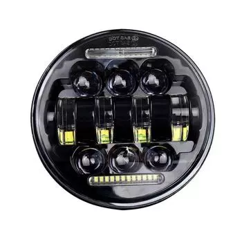 5,75-дюймовая светодиодная мотоциклетная фара для Harley Davidson Angel Eyes Halo Ring, дальний ближний свет, проектор, фары DRL 66 Вт