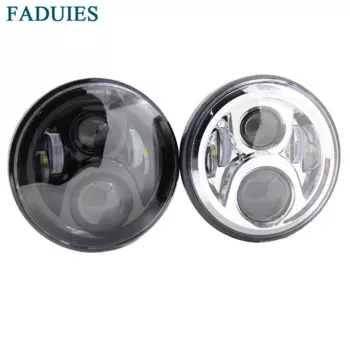 Фара светодиодная FADUIES, 7 дюймов, чёрная/хромированная
