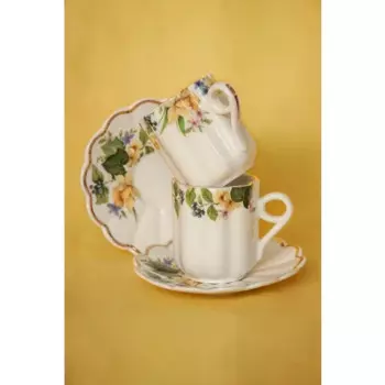 Фарфоровый Декор бурса, Тайный сад, Золотая позолоченная кофейная чашка для двух