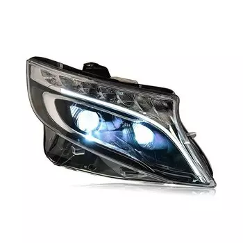 Фары для Benz Vito 2016-2023 Shark Eye Design W447, фары HID High DRL, Настройка дизайна, передняя лампа, полная яркость, автомобильные аксессуары