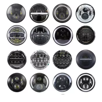 FADUIES 2Psc 7-дюймовая светодиодная фара H4 Hi-Lo Beam с Halo Angel Eyes для Lada 4x4 urban Niva Jeep JK Land rover defender Hummer