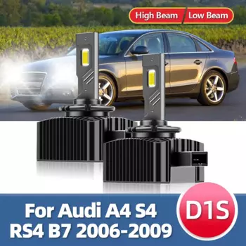 Фары головного света D1S, лампы Turbo светодиодный 6500 лм, чип CSP 110 K, белый 2006 Вт, автомобильная фара для Audi A4 S4 RS4 B7 2007 2008 2009