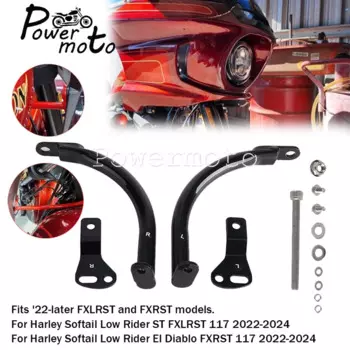Фары передние для мотоцикла Harley Softail Low Rider ST EI Диабло FXLRST FXRST 2022-up, Опорные кронштейны
