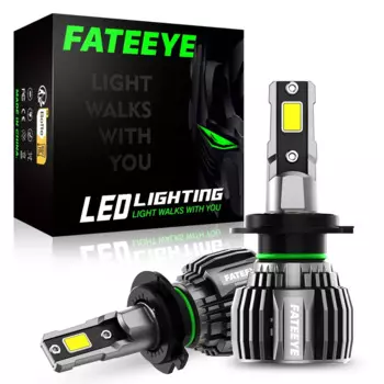 FATEEYE H7 Светодиодные Лампы Для Автомобильных Фар 60 Вт 13000LM Яркие 6500 К Белые Универсальные Автомобильные Фары 12 В H4...