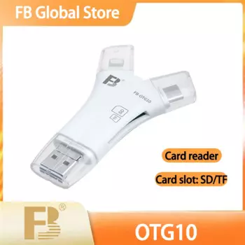 FB OTG10 4 в 1 Y-образный кардридер Lightning type-C Micro USB-порт A поддерживает TF SD-карту для передачи данных и фото