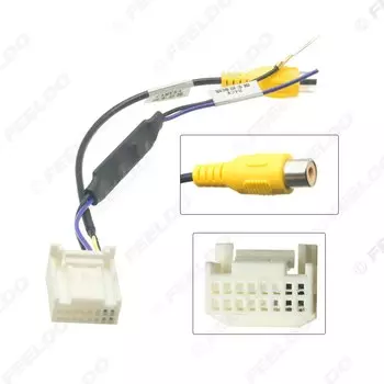 FEELDO 16-pin Автомобильная камера заднего вида видеовход адаптер проводной кабель используется для Toyota оригинальная головная установка модернизация камера заднего вида