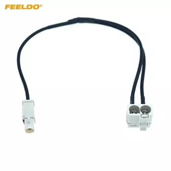 FEELDO 1 шт. для головного устройства VW FAKRA 2в1, преобразователь резюме, разветвитель, жгут проводов для RNS510 RCD510 + антенный радиоадаптер