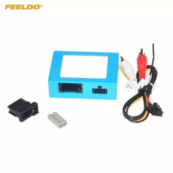 FEELDO 2-х канальный RCA аудио разъём подачи внешнего сигнала AUX-Вход к большинству волоконно-оптический усилитель декодер конвертер комплект подходит для Benz S/CL/CLS/E/SLK/SL(W171