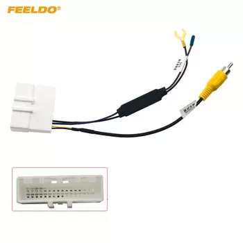 FEELDO автомобильная аудиосистема, радиопарковка, задняя камера, видеоразъем, кабель-конвертер для Nissan с панорамическим адаптером для парковки и обратного провода на 360 градусов