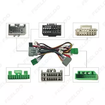 FEELDO автомобильный Android 16-контактный жгут проводов питания с Canbus для Volvo XC90 08-13 автомобильный аудио кабель питания разъем # HQ6950