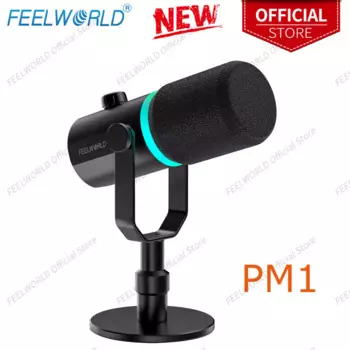 FEELWORLD PM1-XS XLR/USB Динамический микрофон для записи игр в режиме прямой трансляции PM1