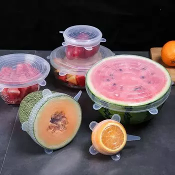 FEEUNM Силиконовые растягивающиеся крышки для кастрюль