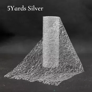 FEEUNM Тюль золотистый/серебряный 15см 5 ярдов