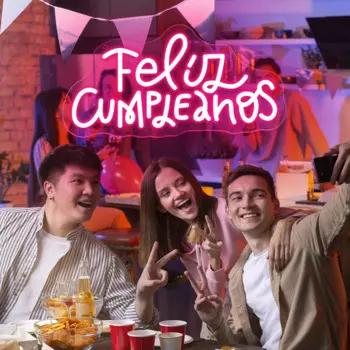 Feliz cumpleaos неоновые светодиодные вывески испанского цвета с днем рождения неоновые огни USB домашняя вечеринка искусство настенная комната украшения на день рождения вывески