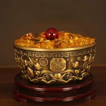 Fengshui сокровище из чистой меди, чаша для богатства, притяжение для дома, украшение для гостиной Shen Wansan