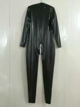 Фетиш 100% крутой латексный гоночный костюм черный мужской красивый облегающий костюм кошки Размер 0,4 мм