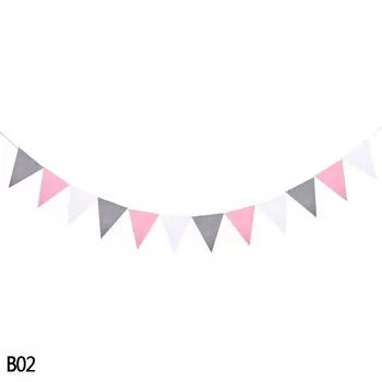 Фетровая гирлянда из 12 флагов YONGSNOW