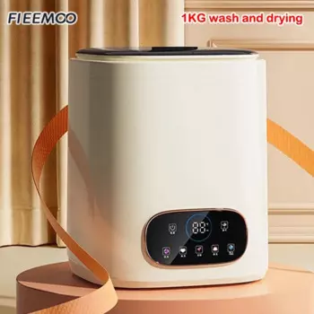 FIEEMOO новая мини-стиральная машина с верхней загрузкой 1 кг с горячим нагревом и сушкой, универсальная стиральная машина для носков, нижнего белья, детской ткани