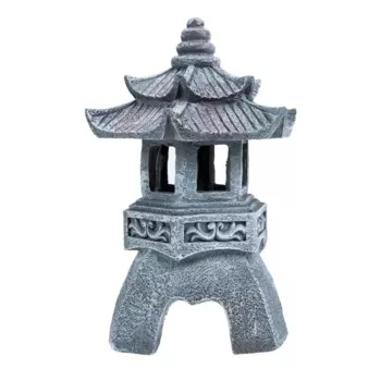 Фигурка ангела, лампа на солнечной батарее, китайская дзен каменная пагода, украшение для сада, статуя из смолы, дворец, уличный Декор
