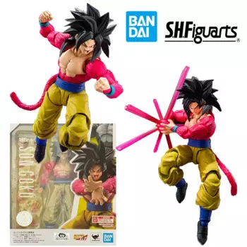 Фигурка Bandai S.h. Фигуртс Super Saiyan4 Son Goku Dragon Ball GT из аниме, 16 см, Оригинальная фигурка, модель, детская игрушка, подарок, коллекция