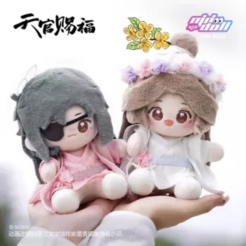 Фигурка благословения небеса, серия Hua Cheng Xie Lian Blossoms, плюшевая игрушка Tian Guan Ci Fu Q, Детская кукла, милая сидячая игрушка, подарок