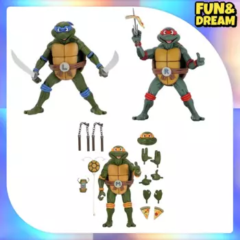 Фигурка Черепашки-ниндзя NECA 54143, аниме TMNT, фигурка Леонардо да Винчи 18 дюймов, масштаб 1/4, детская игрушка, подарок на день рождения