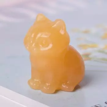 Фигурка кошки из натурального камня RYCRYSTAL