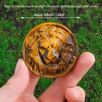 Фигурка льва из тигрового глаза Apengshi