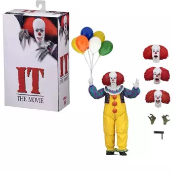 Фигурка NECA на 40-ю годовщину, потрясающее кожаное лицо, Классическая экшн-фигурка из фильма «ужас пеннивайз 1990 Джокер», экшн-фигурка из фильма «ужас», подарок