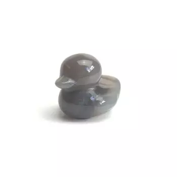 Фигурка утки из камня тигрового глаза SHMAIZYH
