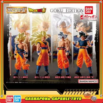 Фигурки героев BANDAI DRAGON BALL, модель DRAGON BALL HG Super Saiyan Gashapon, оригинальные сборные украшения
