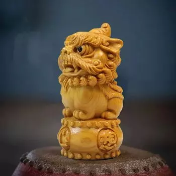 Фигурки львов из сипариса QIANFANEIVES