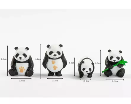 Фигурки панды Moonbiffy 4 шт.