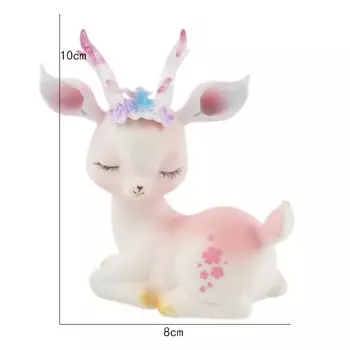 Фигурки розовых оленей из винила