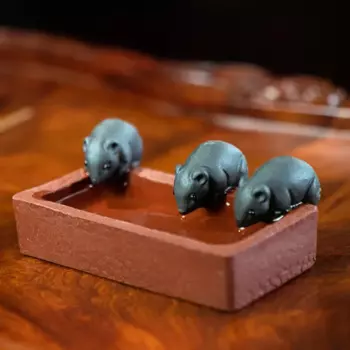 Фигурки животных из фиолетовой глины RI ONIY TEASET