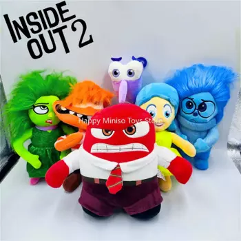 Фильм Диснея Inside Out 2 плюшевые игрушки Sadness & Joy мультфильм 22 см плюшевые игрушки куклы Kawaii детский подарок на день рождения