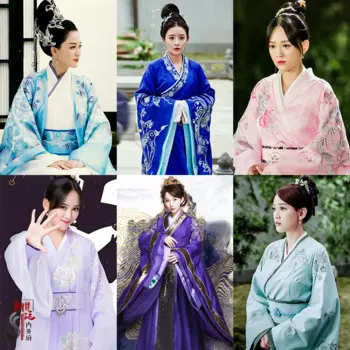 Фильм ТВ такой же предмет Hanfu древний китайский костюм королевы элегантное платье The Forbidden City императорский наряд королевская наложница одежда