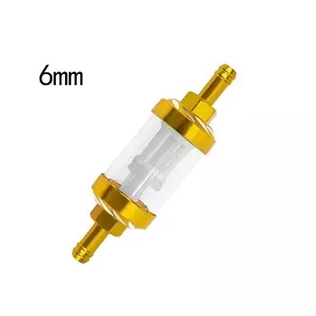 Фильтр Alconstar для бензинового топлива мотоцикла 6 мм/8 мм, алюминиевый сплав с ЧПУ, стекло для квадроцикла Honda Kawasaki YAMAHA SUZUKI