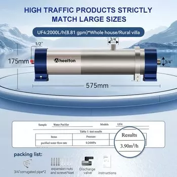 Wheelton фильтр для воды ультрафильтрация SUS304 0,01um 5 лет