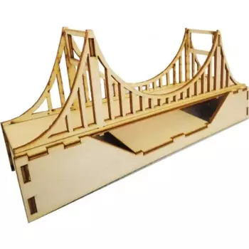 Фиолетовая деревянная модель моста