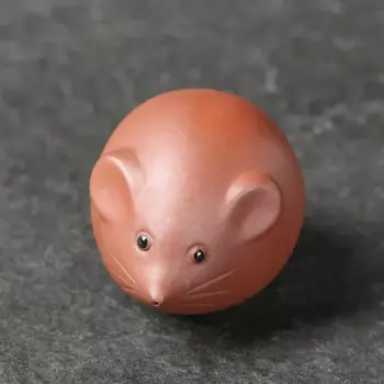 Фиолетовая глиняная статуэтка мыши NLSLASI