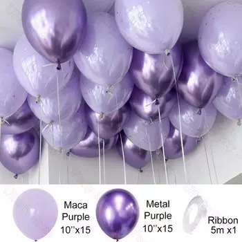 Фиолетовые латексные шары MicroPlush 10 дюймов