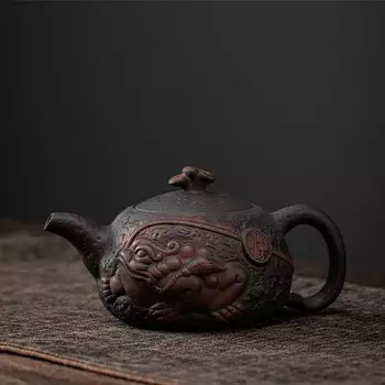 Фиолетовый керамический чайник JIANGXINSHE