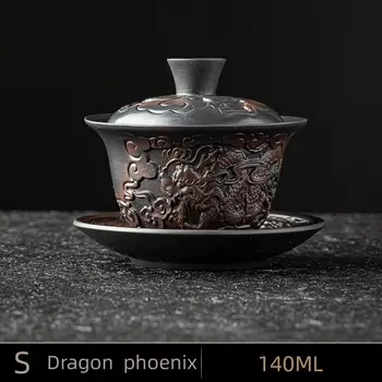 Фиолетовый керамический чайный сервиз JIANGXINSHE