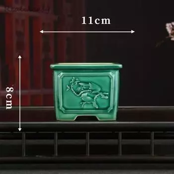 Фиолетовый керамический цветочный горшок Realikeasy