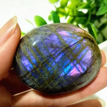 Фиолетовый лабрадорит пальмовый камень EBET